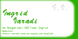 ingrid varadi business card